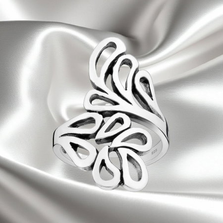 INELE ARGINT SIMPLE - Inel Frunza din argint Sterling 925 stil oxidat