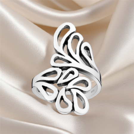 INELE ARGINT SIMPLE - Inel Frunza din argint Sterling 925 stil oxidat