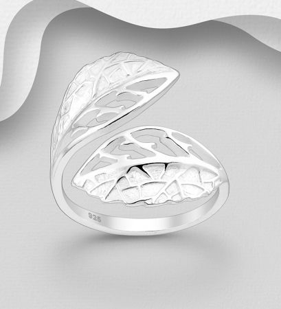INELE REGLABILE - Inel reglabil Frunza din argint Sterling 925