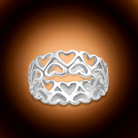 Inel Inimioare din argint Sterling 925 [3]