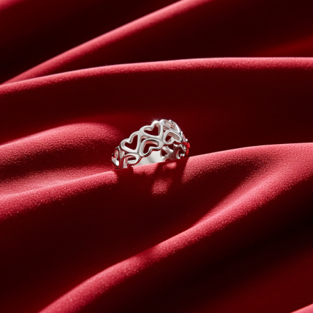 Inel Inimioare din argint Sterling 925 [5]