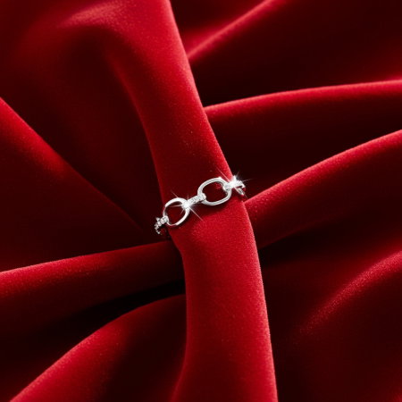Inel Lant din argint Sterling 925 cu diamante simulate [10]