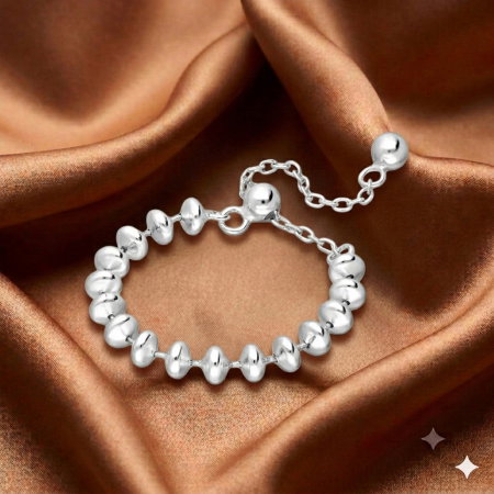 INELE ARGINT SIMPLE - Inel regalabil Lantisor cu bile din argint Sterling 925