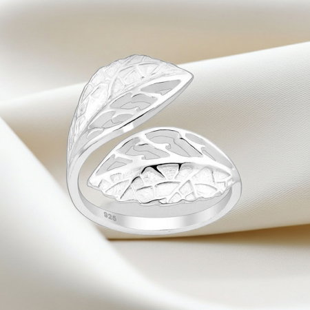 Inel reglabil Frunza din argint Sterling 925 [3]