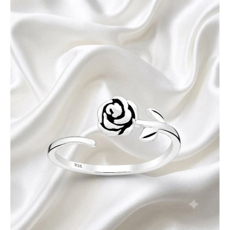Inel reglabil Trandafir din argint Sterling 925 [4]