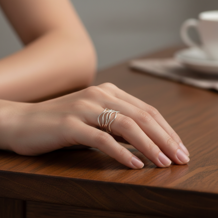 Inel Retea din argint Sterling 925 [4]