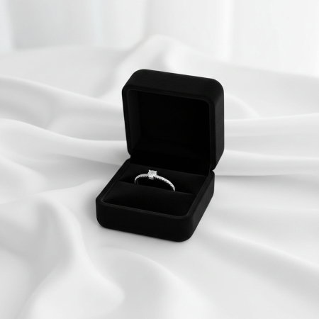 Inel stil logodna din argint Sterling 925 cu diamante simulate [5]