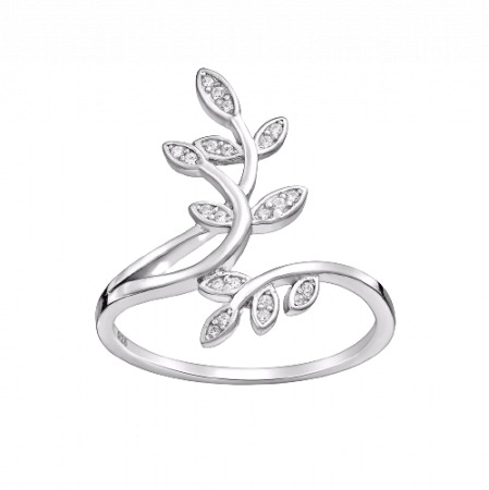 Inel tip Frunza din argint Sterling925 cu diamante simulate [2]