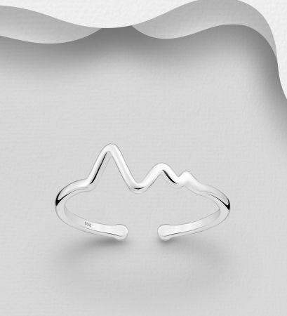 INELE REGLABILE - Inel reglabil Zig-zag din argint Sterling 925