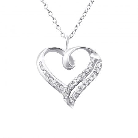 Colier Inima din Argint Sterling 925 cu diamante simulate [1]