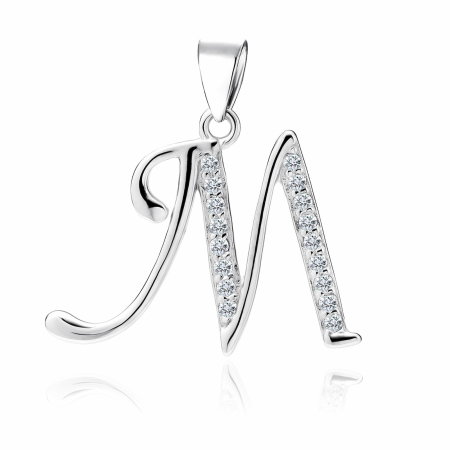 PANDANTIVE ARGINT CU PIETRE - pandantiv-litera-m-din-argint-sterling-925-cu-diamante-simulate