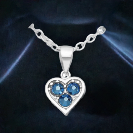BIJUTERII SI CEASURI - Colier Inima din argint Sterling 925 cu cristale austriece