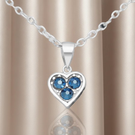 Set Inima colier si cercei din argint sterling 925 cu cristale austriece [5]