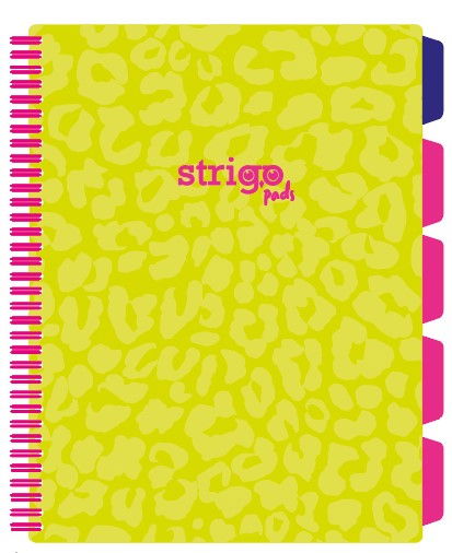 Caiet cu Spirală și Separatoare Strigo Pads Project Book Neon A4, Matematică [1]