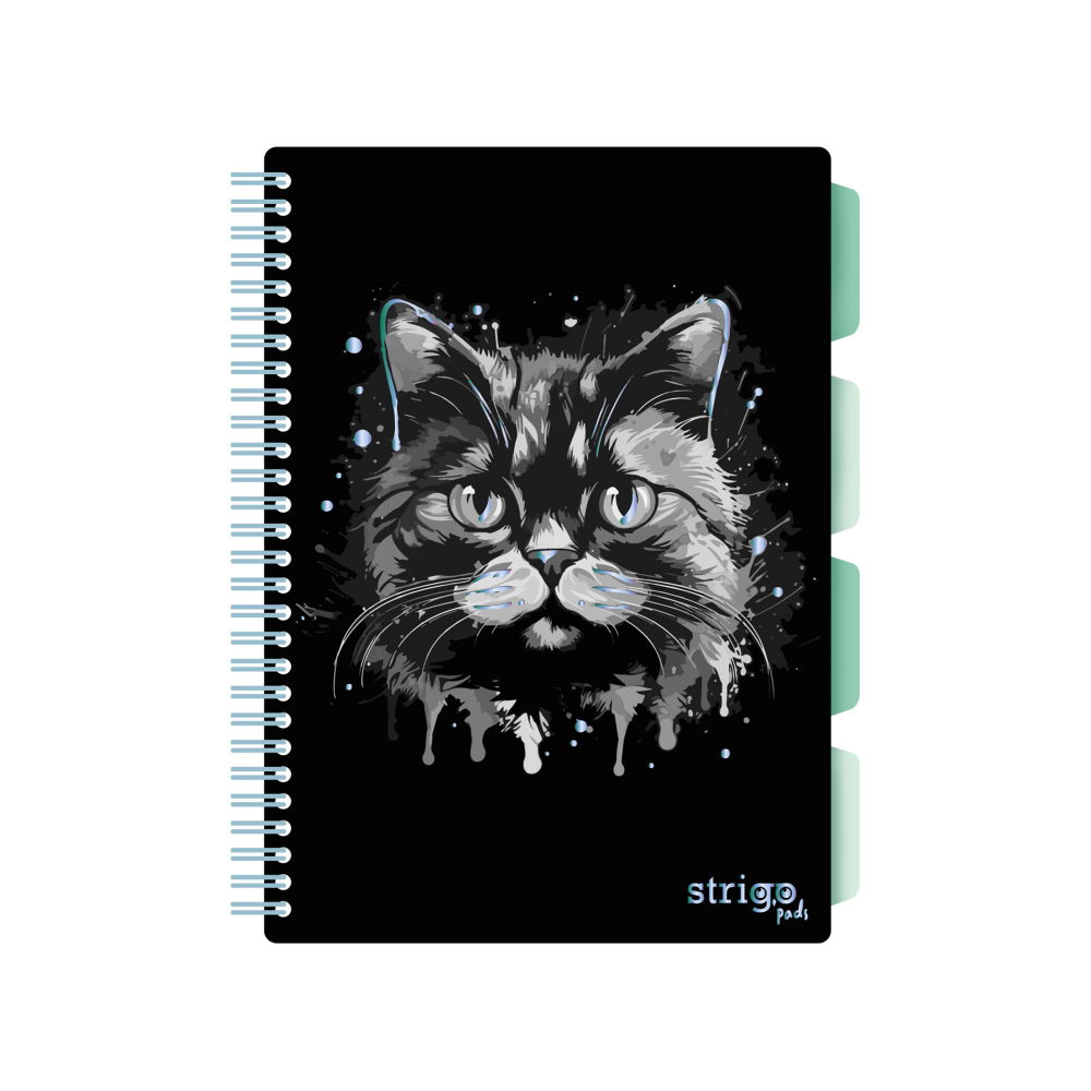 Caiet cu Spirală și Separatoare Strigo Pads Project Book PISICA B5, Matematică [1]