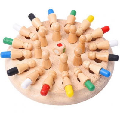 Jocuri si articole copii - Joc de memorie din lemn - Memory Chess