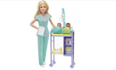 Papusi & accesorii - Set de joaca Papusa Barbie Pediatru cu bebelusi si accesorii