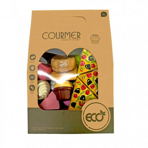 Jocuri si articole copii - Set de joaca cu alimente in punga de hartie,16 piese,plastic