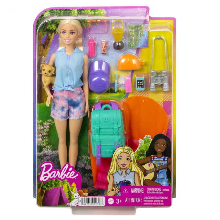 Jocuri si articole copii - Barbie Camping Barbie Malibu cu Accesorii 