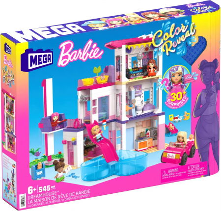 Jocuri si articole copii - Barbie Mega Bloks Set de Joacă Dreamhouse Barbie Color Reveal 