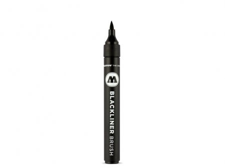 Linere colorate - Blackliner Brush,varf tip pensula,negru