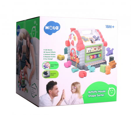 Jucarii interactive bebelusi - Casuța Educativă a Animaluțelor cu Sunete și Lumini 