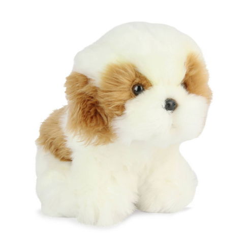 Jocuri si articole copii - Cățeluș de pluș Shih Tzu 20 cm – Living Nature