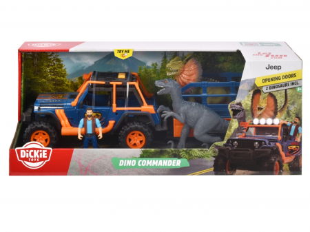Jocuri si articole copii - Set Mașinuță și Figurine Dickie Dino Commander