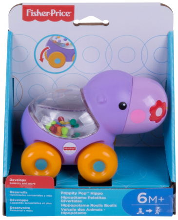Jocuri si articole copii - Fisher Price Jucarie Apasa si Mergi Hipopotam 