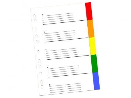 Intercalatoare si indexuri - Index color din plastic 5 buc