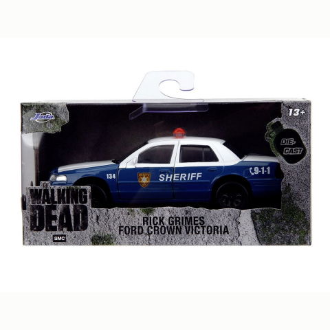Masinute, Motociclete, Elicoptere, Avioane & Trenulete - JADA THE WALKING DEAD RICK CRIMES MASINUTA METALICA FORD CROWN VICTORIA SCARA 1:32