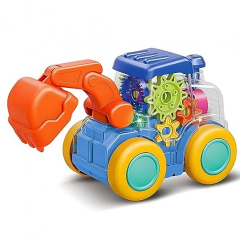 Jocuri si articole copii - Jucărie Camion Electric Universal - Design Transparent cu Lumini și Muzică