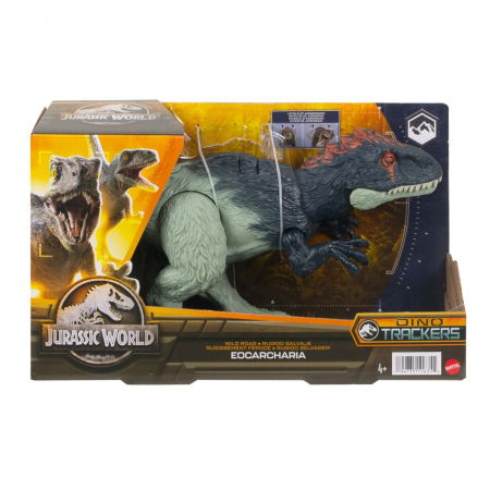Jocuri si articole copii - Jurassic world dino trackers wild roar dinozaur eocarcharia