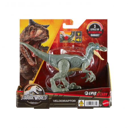 Jocuri si articole copii - Jurassic World Epic Attack Dinozaur Velociraptor 