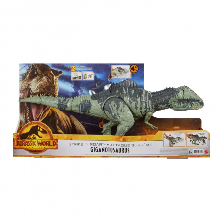 Jocuri si articole copii - Jurassic World Strike N Roar Dinozaur Giganotosaurus 