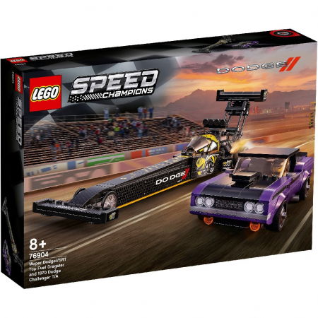 Jocuri si articole copii - Lego speed champions mopar dodge srt top fuel dragster si dodge challanger 1970 76904
