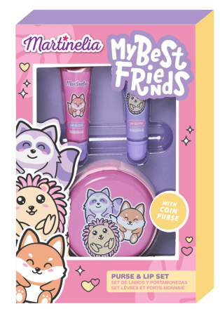 Jocuri si articole copii - Martinelia My Best Friends Set 2 Balsamuri de Buze cu Gentiță
