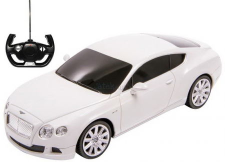 Jocuri si articole copii - Mașină cu Telecomandă Bentley Continental GT Alb, Scara 1:24