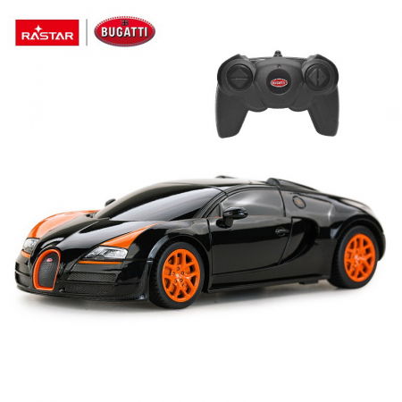 Jocuri si articole copii - Mașină cu Telecomandă Bugatti Grand Sport Vitesse Negru, Scara 1:24