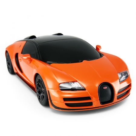 Jocuri si articole copii - Mașină cu Telecomandă Bugatti Grand Sport Vitesse Portocaliu, Scara 1:24