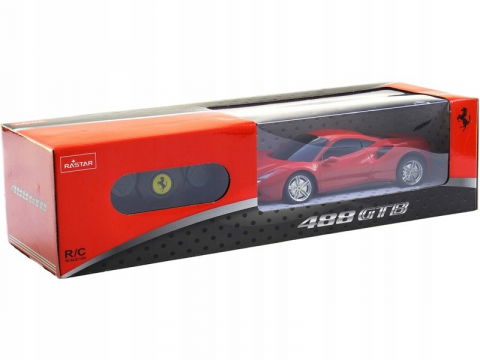 Jocuri si articole copii - MASINA CU TELECOMANDA FERRARI 488 GTB ROSU SCARA 1 LA 24
