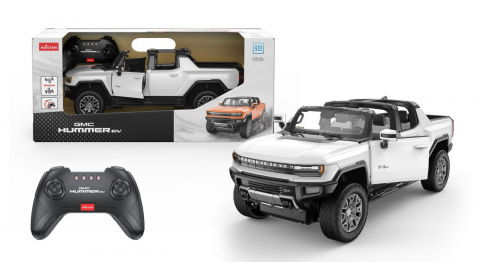 Jocuri si articole copii - MASINA CU TELECOMANDA GMC HUMMER EV ALB SCARA 1 LA 16