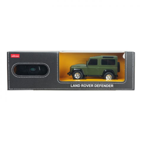 Jocuri si articole copii - MASINA CU TELECOMANDA LAND ROVER DEFENDER VERDE CU SCARA 1 LA 24