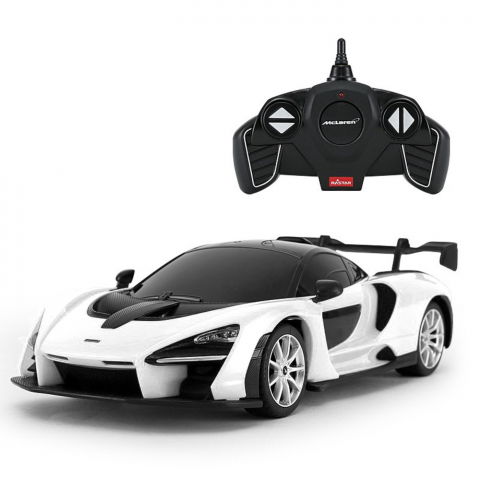 Jocuri si articole copii - MASINA CU TELECOMANDA MCLAREN SENNA ALB CU SCARA 1 LA 18