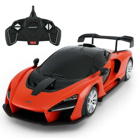 Jocuri si articole copii - Mașină cu Telecomandă McLaren Senna Portocaliu, Scara 1:18 