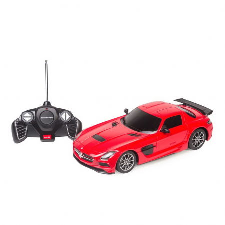 Jocuri si articole copii - Mașină cu Telecomandă Mercedes-Benz SLS AMG Roșu, Scara 1:18 