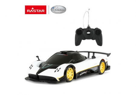 Jocuri si articole copii - Mașină cu Telecomandă Pagani Zonda R Alb, Scara 1:24 