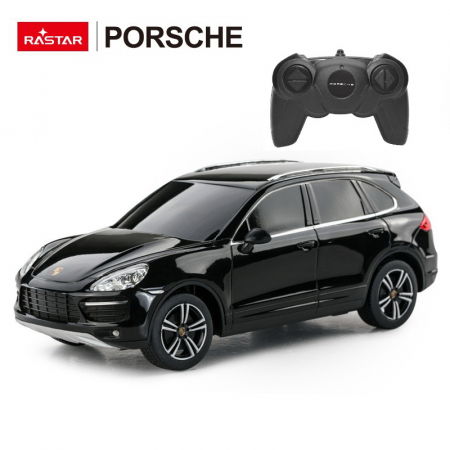 Jocuri si articole copii - Mașină cu Telecomandă Porsche Cayenne Turbo Negru, Scara 1:24