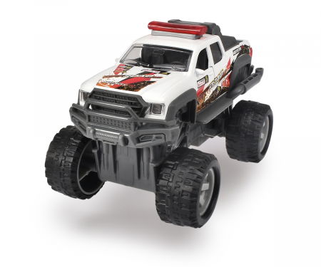 Jocuri si articole copii - Mașina de Teren Albă Metal Rally Monster 15cm 