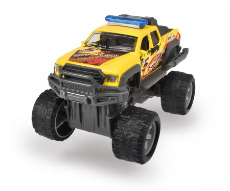 Jocuri si articole copii - Mașina de Teren Galbenă Metal Rally Monster 15cm 